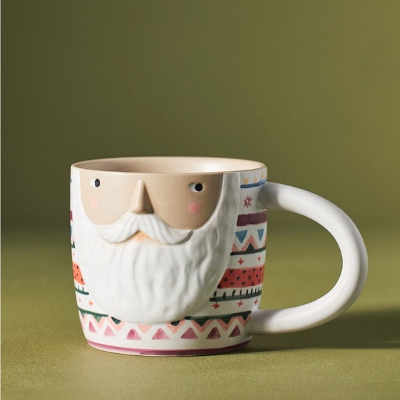 NWT Anthropologie Fotini Tikkou Mr. Claus Mug - Picture 2 of 4